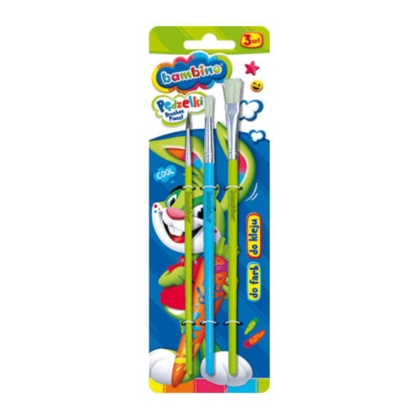 Zestaw pędzelków 3w1 Bambino